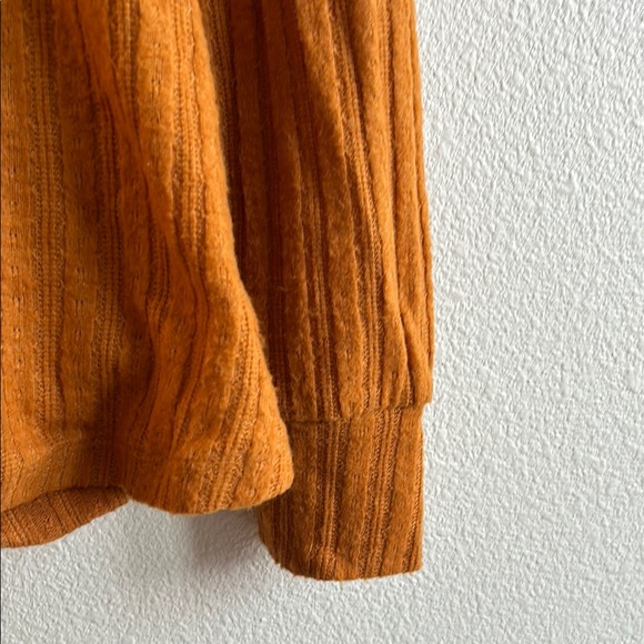 Rust Orange Ribbed Cardigan - Picture 3 of 5
